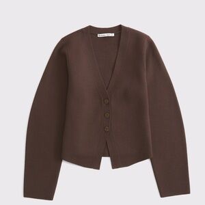 Abercrombie & Fitch Brown Button Cardigan